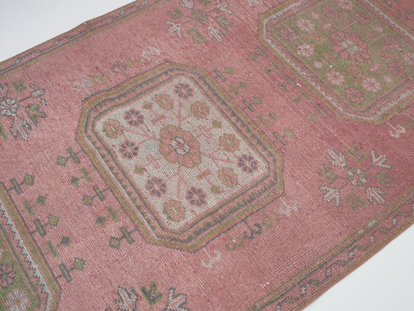 Oushak Handmade Runner Rug, Turkish Eclectic Runner Rug, Vintage Runner Rug, Bohemian Rug,Carpet Runner, Long Runner, Rug Runner 4x11, 12469