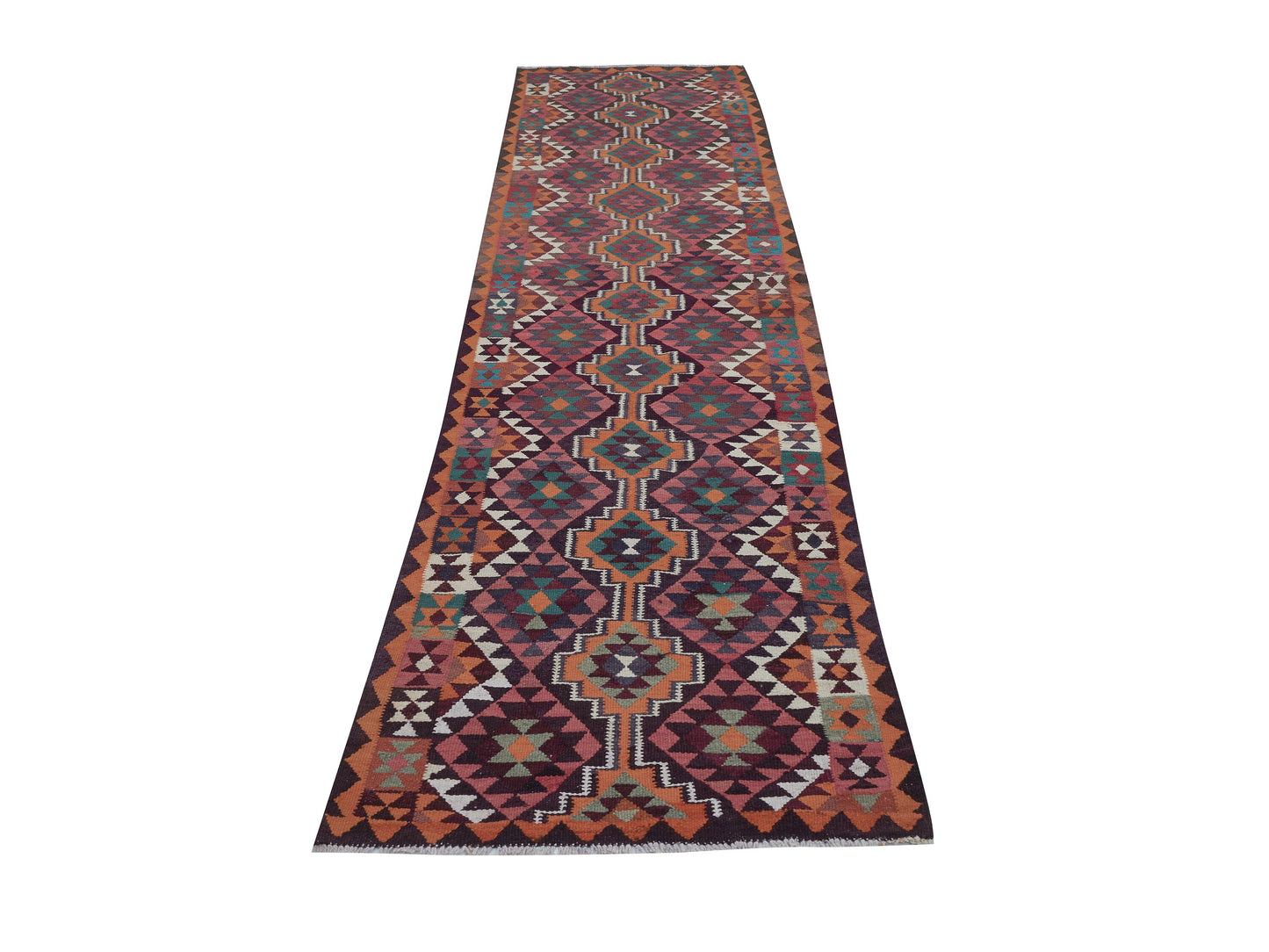 Kilim Runner Rug, Runner Rug 3x11, Turkish Oushak Runner Rug, Handmade Antique Runner Rug, Anatolia Rug, Vintage Runner, Bohemian Rug, 11420