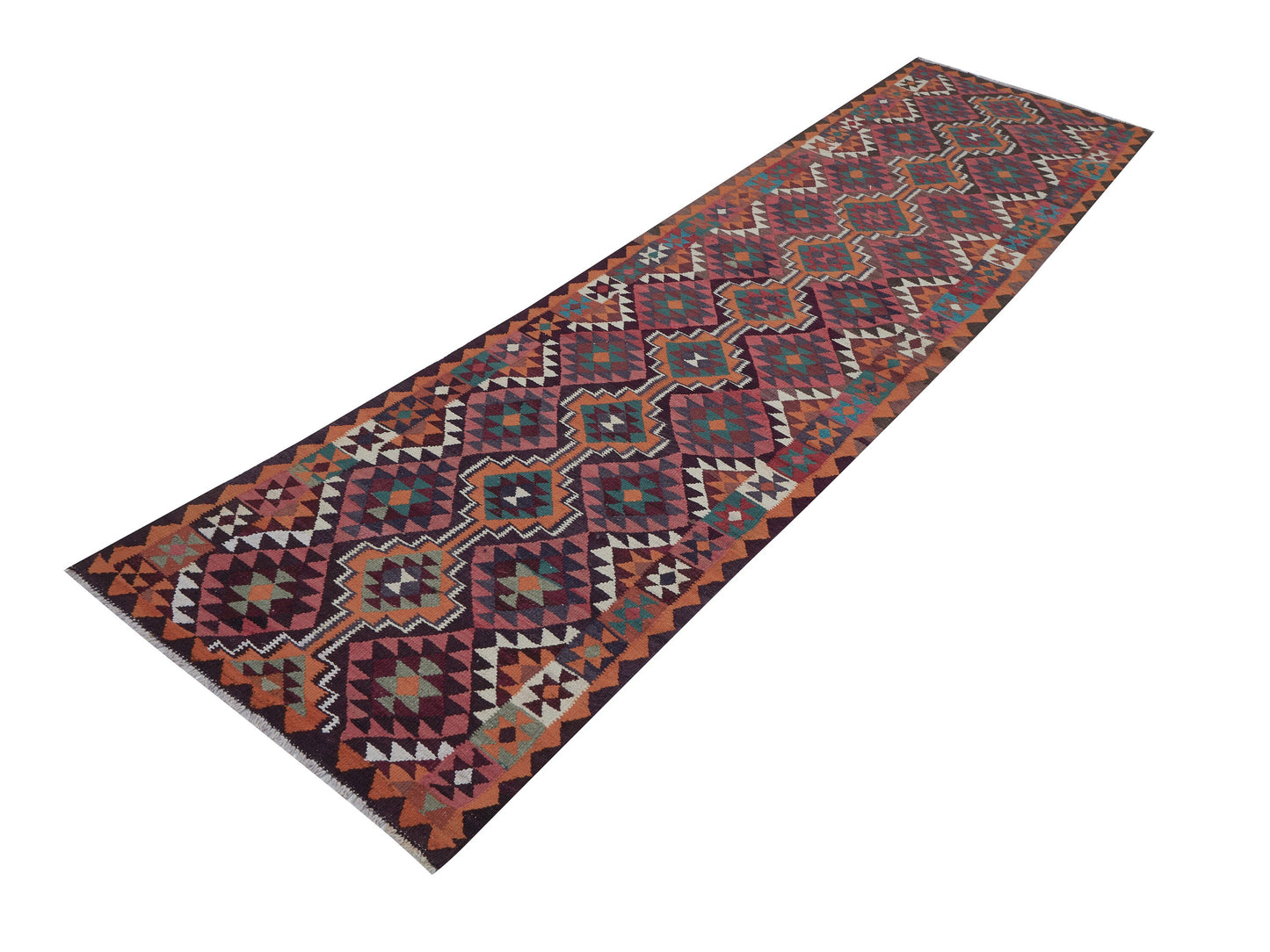 Kilim Runner Rug, Runner Rug 3x11, Turkish Oushak Runner Rug, Handmade Antique Runner Rug, Anatolia Rug, Vintage Runner, Bohemian Rug, 11420