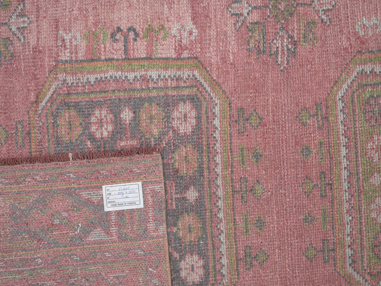Oushak Handmade Runner Rug, Turkish Eclectic Runner Rug, Vintage Runner Rug, Bohemian Rug,Carpet Runner, Long Runner, Rug Runner 4x11, 12469
