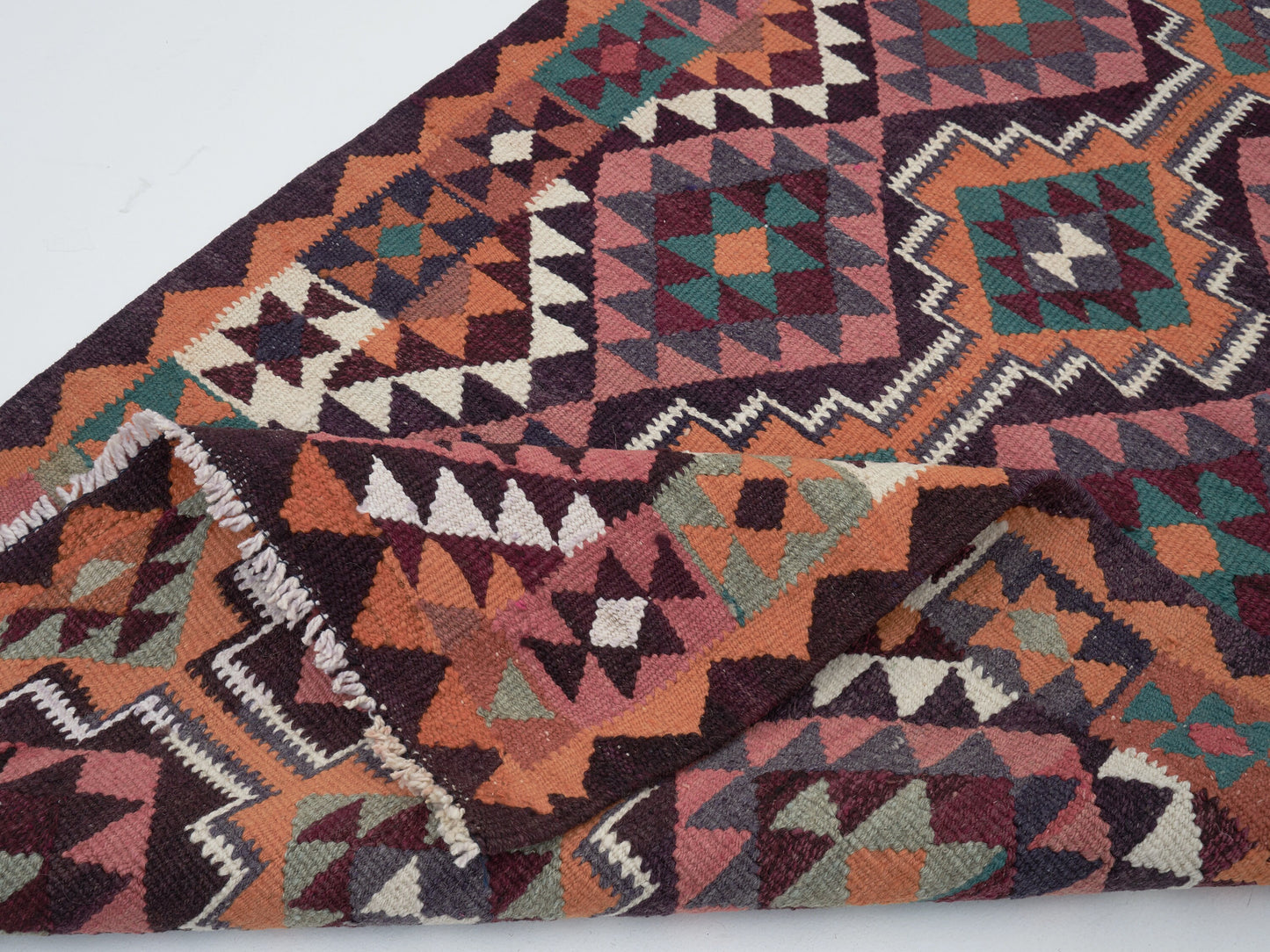 Kilim Runner Rug, Runner Rug 3x11, Turkish Oushak Runner Rug, Handmade Antique Runner Rug, Anatolia Rug, Vintage Runner, Bohemian Rug, 11420