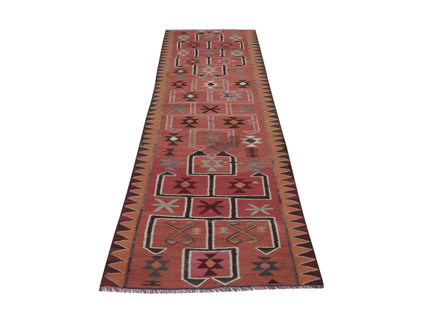 Vintage Runner, Kilim Runner Rug, Turkish Runner, Handmade Runner Rug, Oushak Runner, Kitchen Runner, Kilim Runner, Runner Rug 3x11, 11431