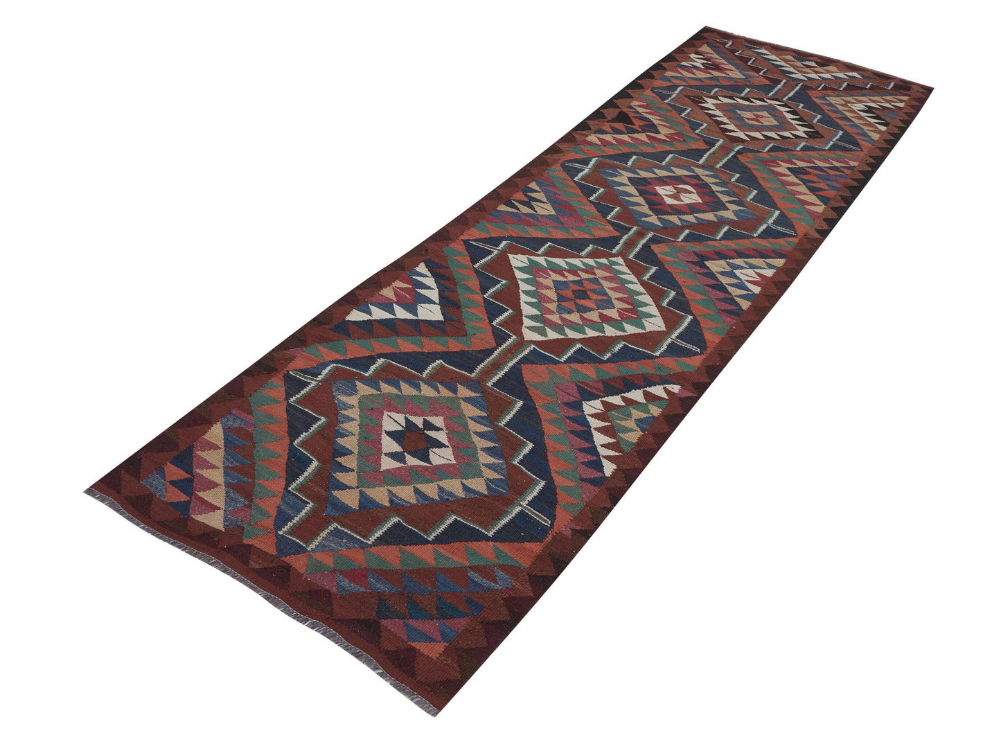 Runner Rug 3x10, Turkish Handmade Runner Rug, Vintage Oushak Runner Rug, Anatolia Rug, Bohemian Rug, Kilim Runner Rug, Rug Runner, 11412