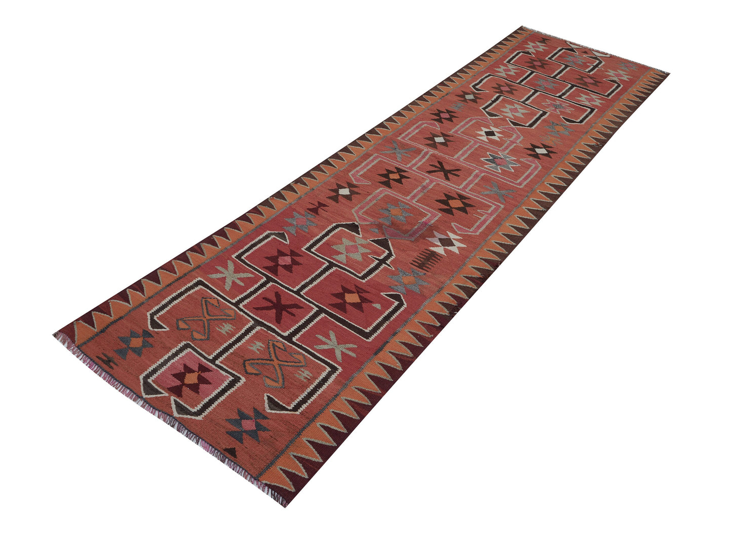 Vintage Runner, Kilim Runner Rug, Turkish Runner, Handmade Runner Rug, Oushak Runner, Kitchen Runner, Kilim Runner, Runner Rug 3x11, 11431