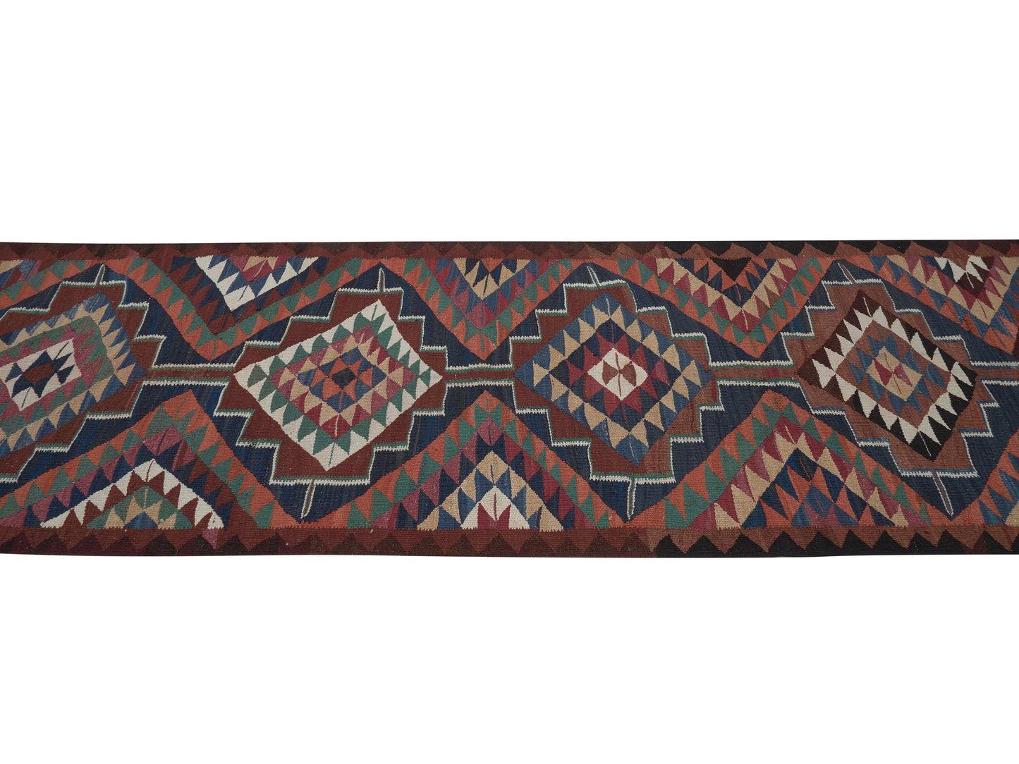 Runner Rug 3x10, Turkish Handmade Runner Rug, Vintage Oushak Runner Rug, Anatolia Rug, Bohemian Rug, Kilim Runner Rug, Rug Runner, 11412