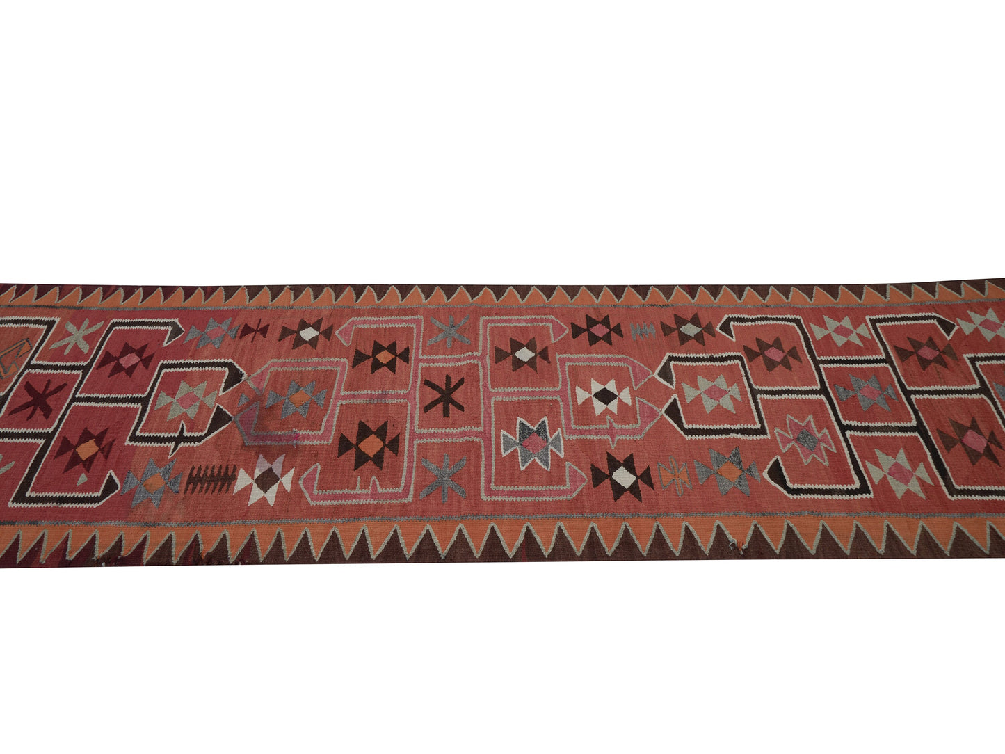 Vintage Runner, Kilim Runner Rug, Turkish Runner, Handmade Runner Rug, Oushak Runner, Kitchen Runner, Kilim Runner, Runner Rug 3x11, 11431