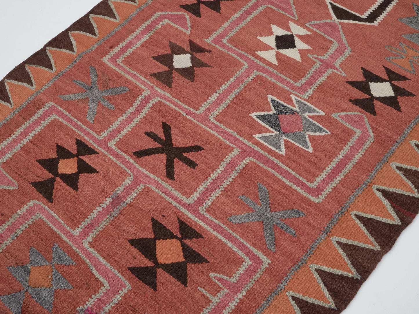 Vintage Runner, Kilim Runner Rug, Turkish Runner, Handmade Runner Rug, Oushak Runner, Kitchen Runner, Kilim Runner, Runner Rug 3x11, 11431