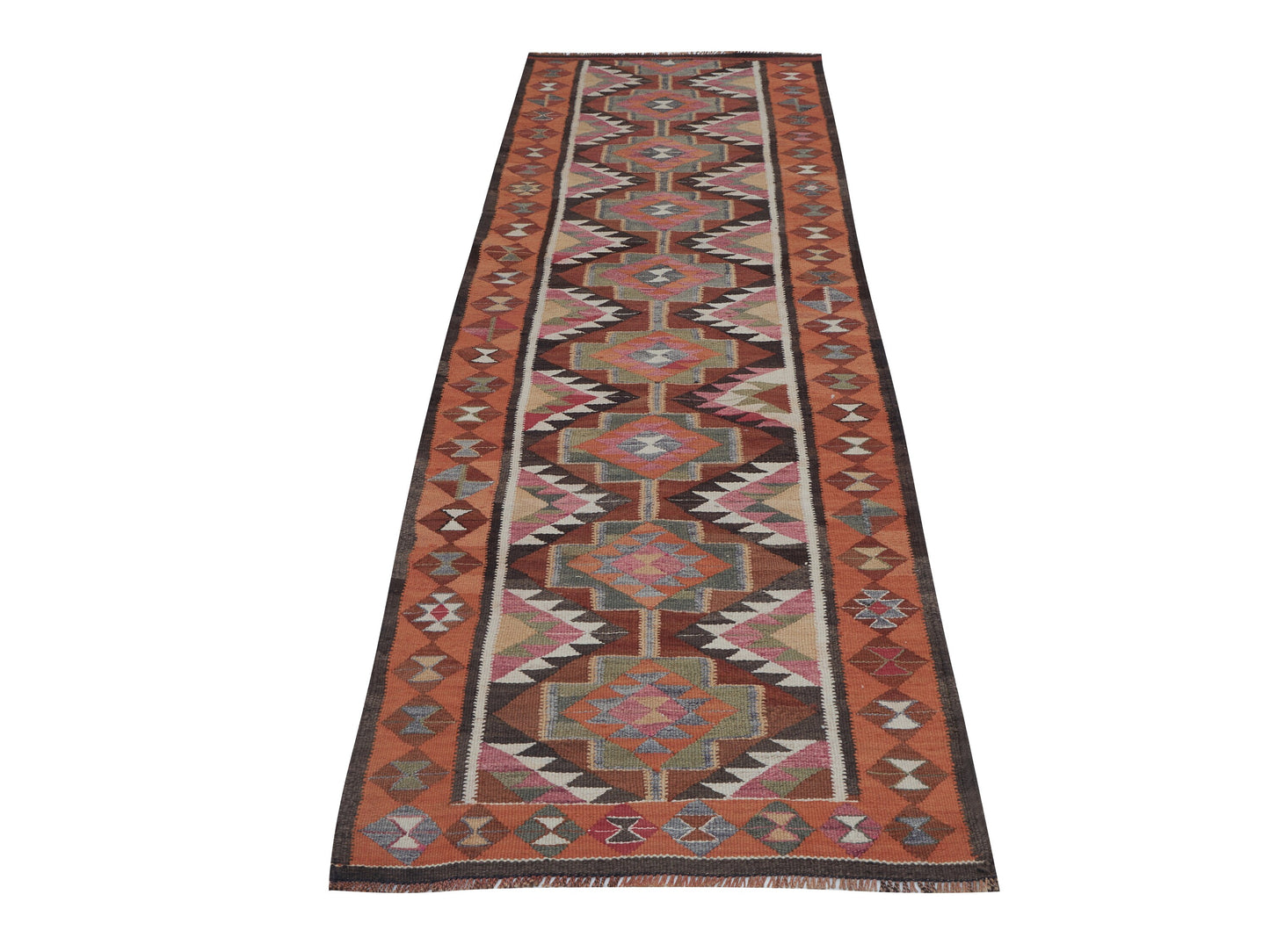 Rug Runner 3x11, Oushak Runner, Vintage Runner, Turkish Runner, Kilim Runner Rug, Kitchen Runner, Handmade Runner Rug, Anatolia Rug, 11434