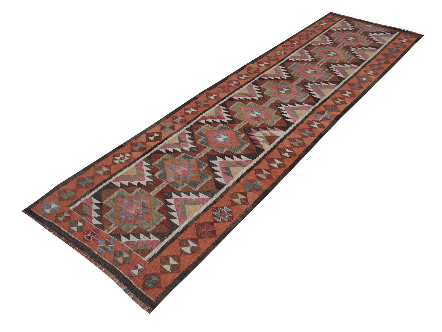 Rug Runner 3x11, Oushak Runner, Vintage Runner, Turkish Runner, Kilim Runner Rug, Kitchen Runner, Handmade Runner Rug, Anatolia Rug, 11434