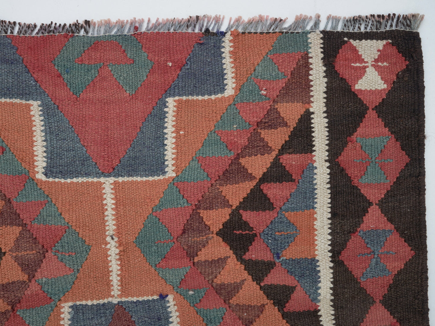 Oushak Turkish Runner Rug, Handmade Eclectic Runner Rug, Kilim Runner Rug, Vintage Runner, Long Narrow Runner Rug, Runner Rug 3x11, 11432
