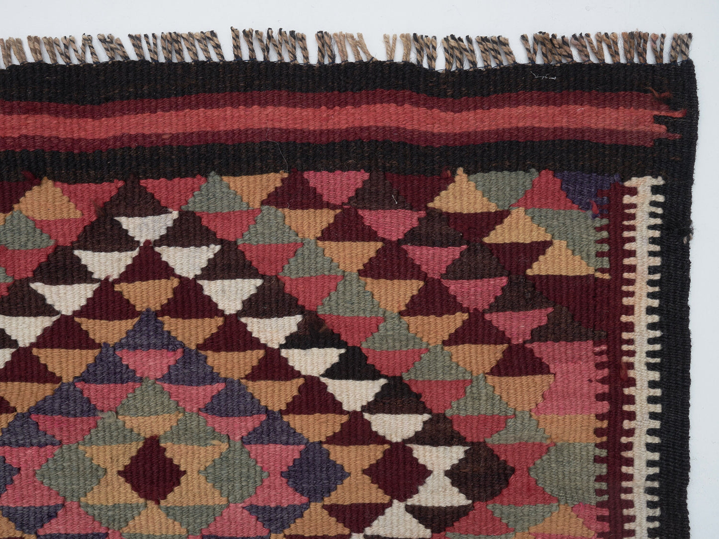 Turkish Oushak Runner Rug, Handmade Eclectic Runner Rug, Vintage Runner, Bohemian Rug, Kitchen Runner, Kilim Runner, Runner Rug 3x12, 11433