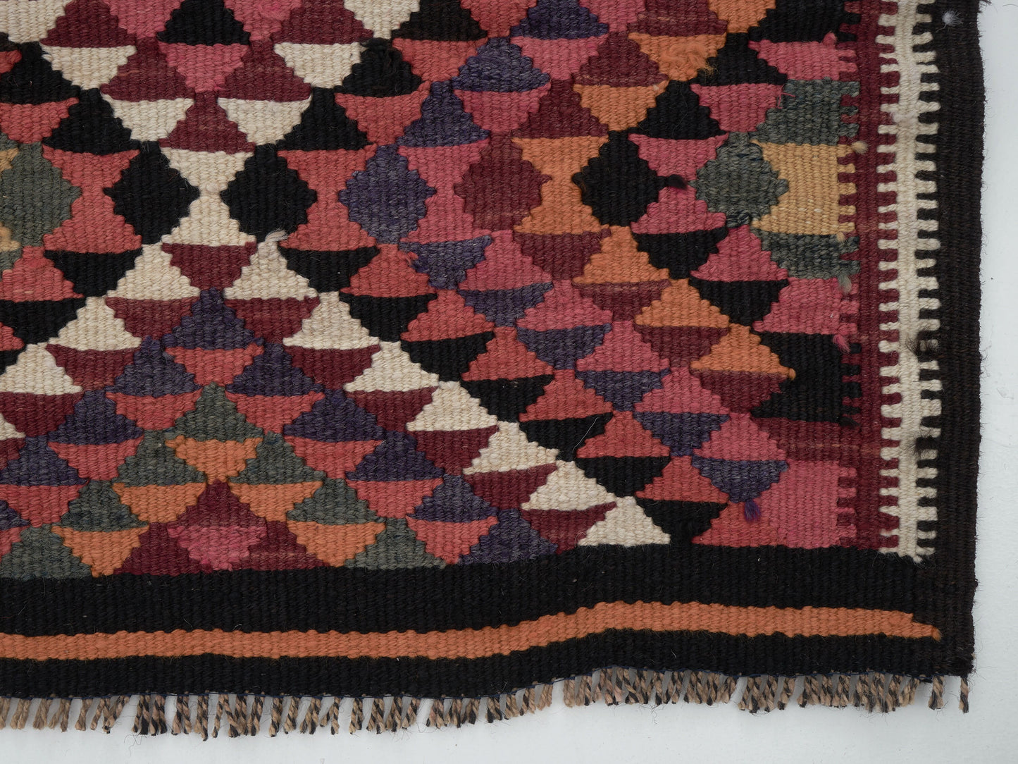 Turkish Oushak Runner Rug, Handmade Eclectic Runner Rug, Vintage Runner, Bohemian Rug, Kitchen Runner, Kilim Runner, Runner Rug 3x12, 11433
