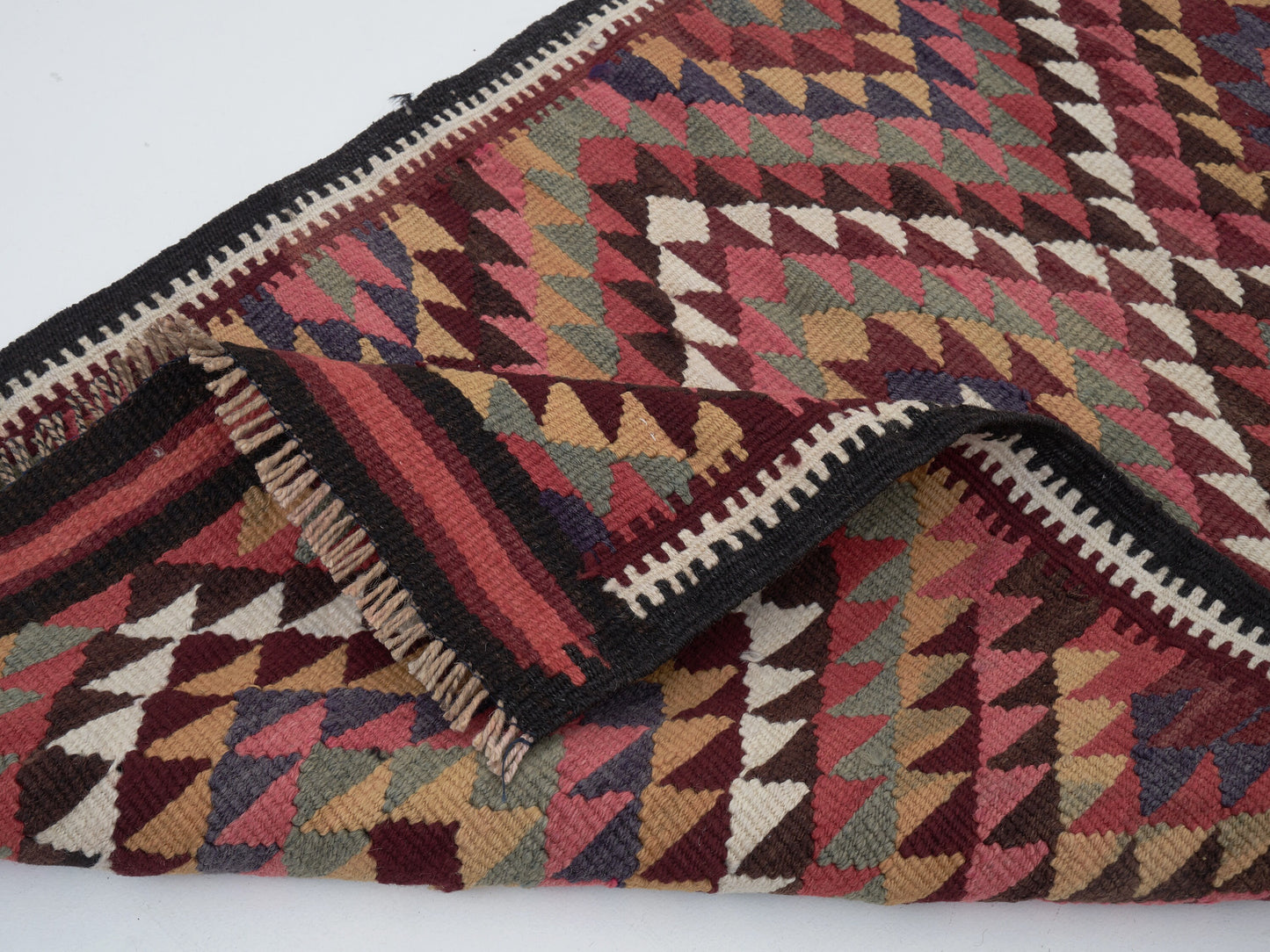 Turkish Oushak Runner Rug, Handmade Eclectic Runner Rug, Vintage Runner, Bohemian Rug, Kitchen Runner, Kilim Runner, Runner Rug 3x12, 11433