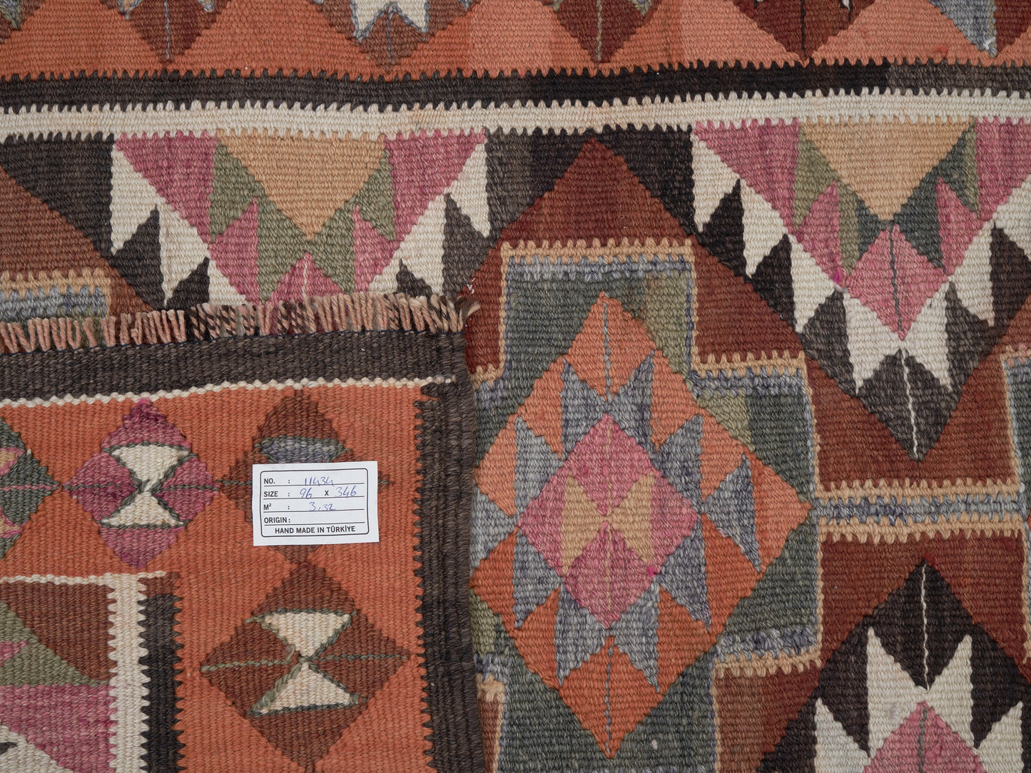 Rug Runner 3x11, Oushak Runner, Vintage Runner, Turkish Runner, Kilim Runner Rug, Kitchen Runner, Handmade Runner Rug, Anatolia Rug, 11434