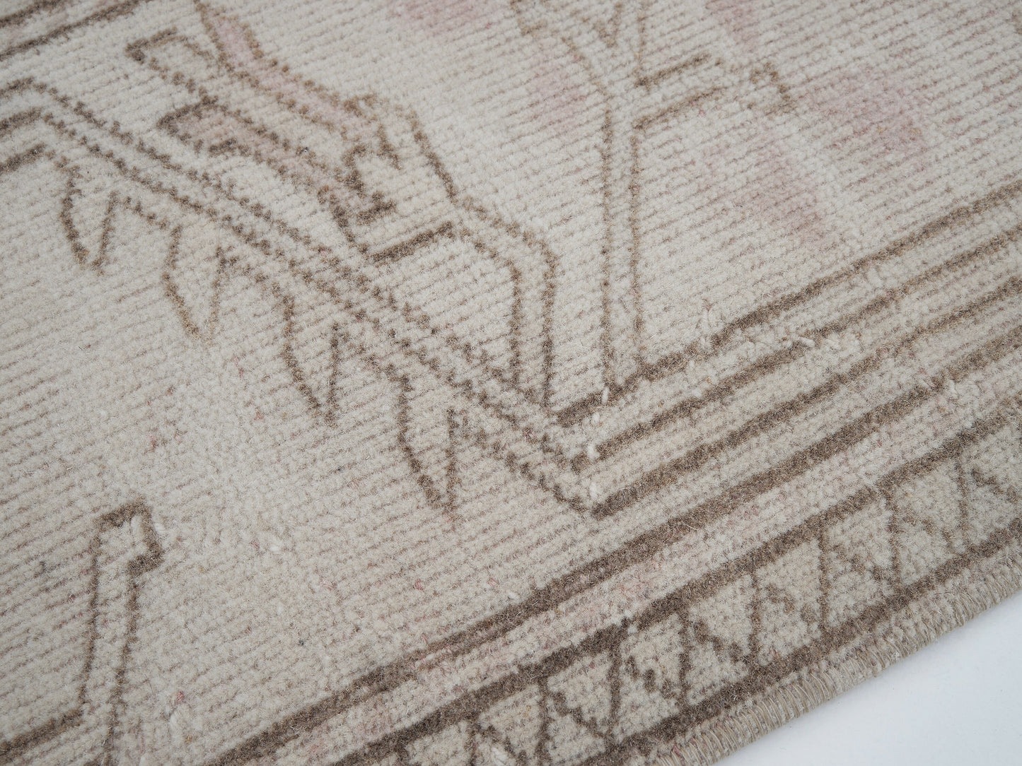 Oushak Area Rug, Turkish Vintage Antique Rug, Handmade Faded Rug, Beige Rug, Turkey Rug, Scandinavian Rug, Vintage Carpet, Rug 6x7, 12437