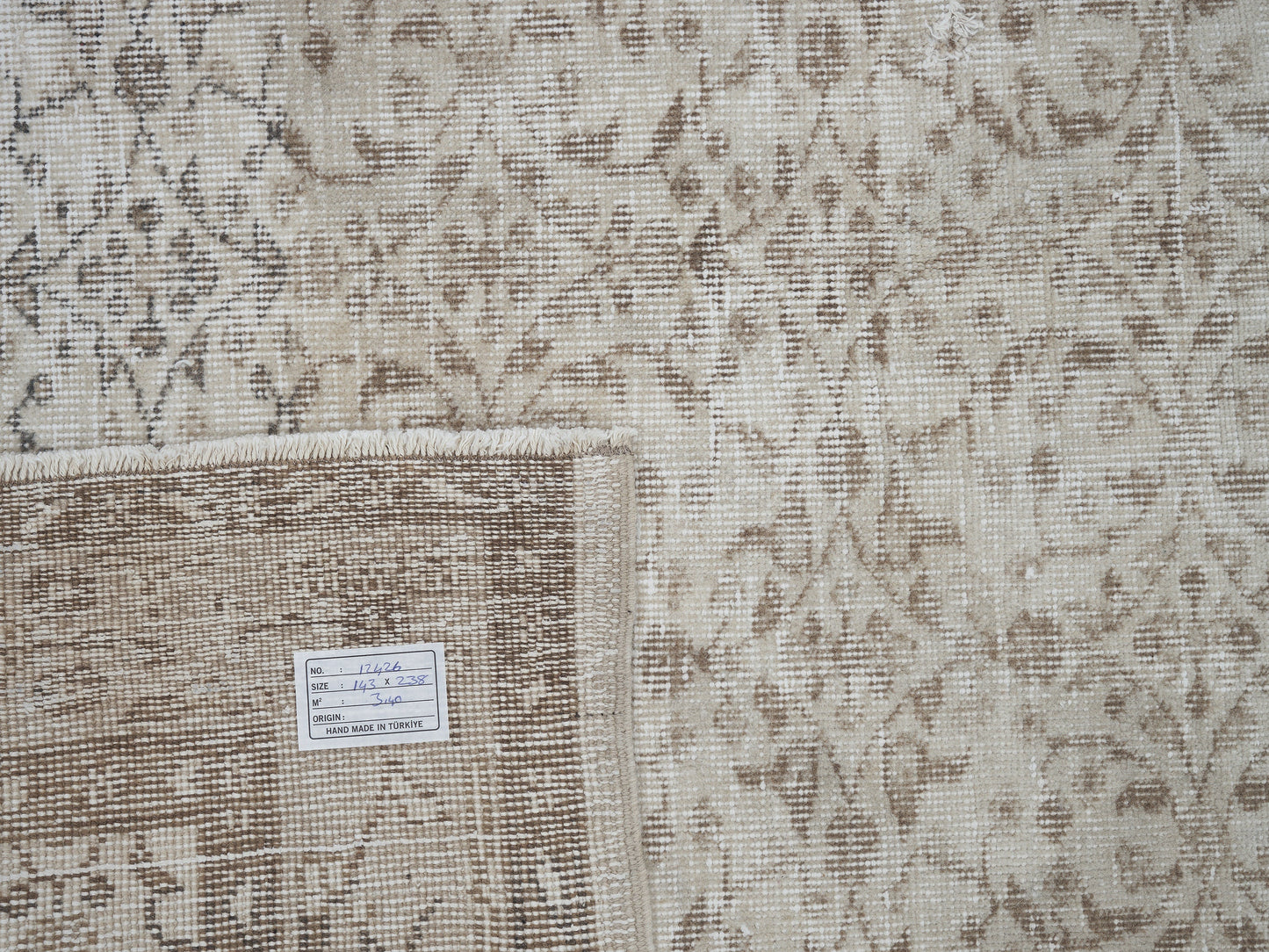 Vintage Rug, Handmade Rug, Area Rug, Oushak Rug, Turkish Rug, Primitive Rug, Living Room Rug, Turkish Carpet, Neutral Rug, Rug 5x8, 12426