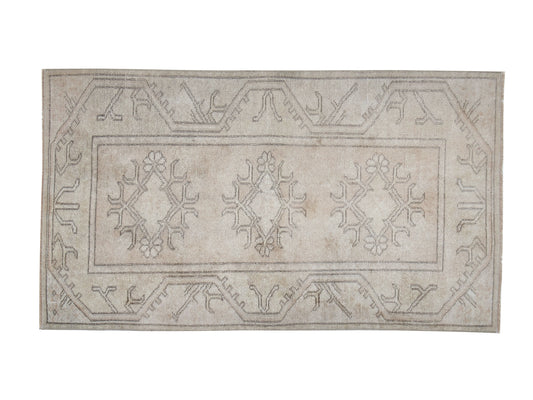 Oushak Rug, Area Rug, Handmade Rug, Turkish Rug, Vintage Rug, Scandinavian Rug, Beige Rug, Turkey Rug, Living Room Rug, Rug 3x4, 12431