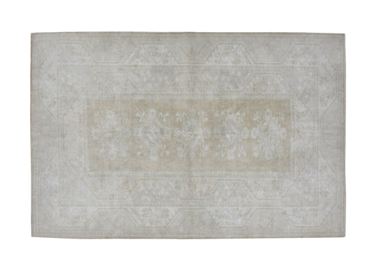 Area Vintage Rug, Oushak Handmade Rug, Turkish Unique Rug, Neutral Muted Rug, Living Room Rug, Carpet Rug, Turkey Rug, Rug 5x8, 12431