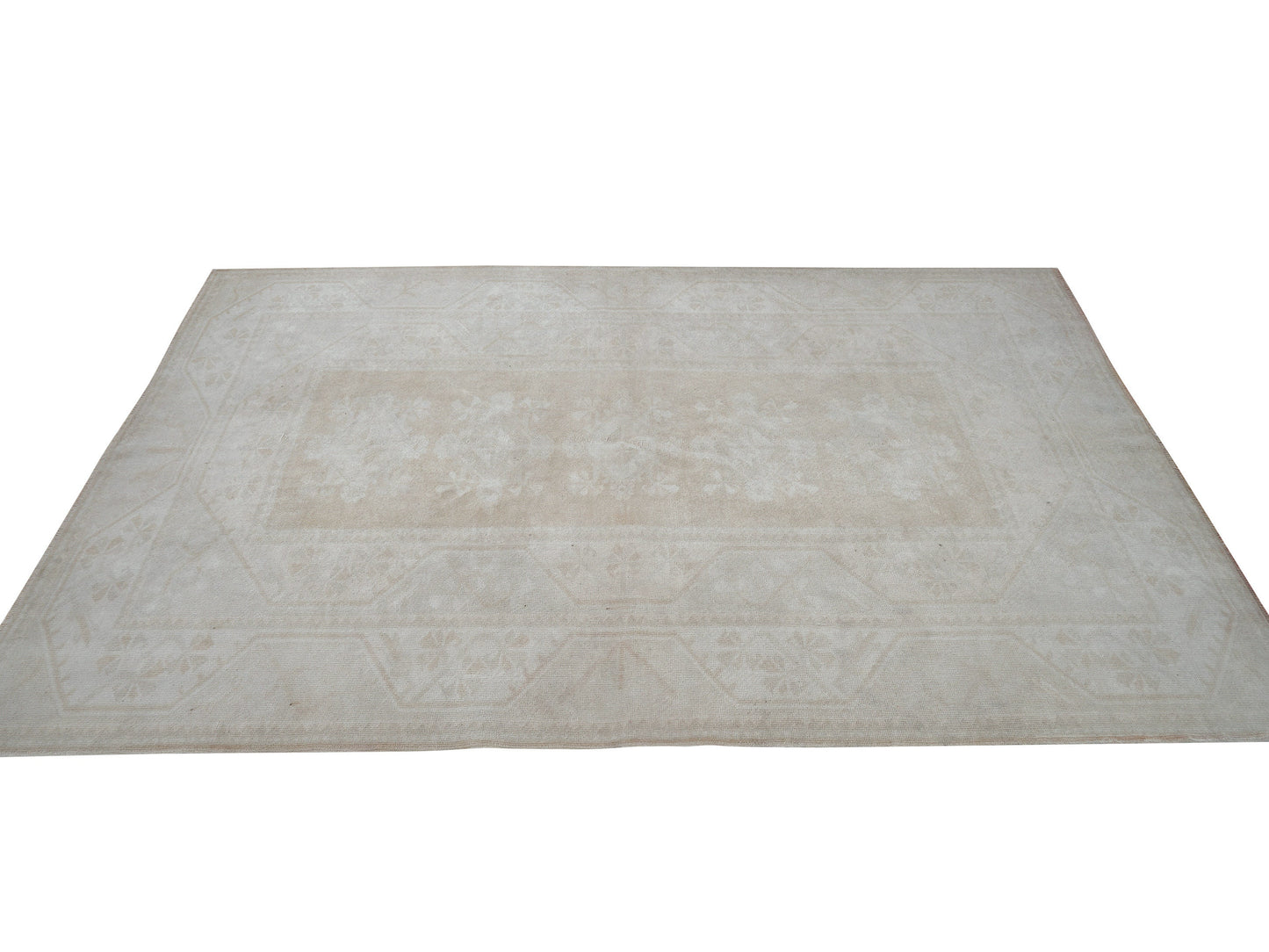 Area Vintage Rug, Oushak Handmade Rug, Turkish Unique Rug, Neutral Muted Rug, Living Room Rug, Carpet Rug, Turkey Rug, Rug 5x8, 12431
