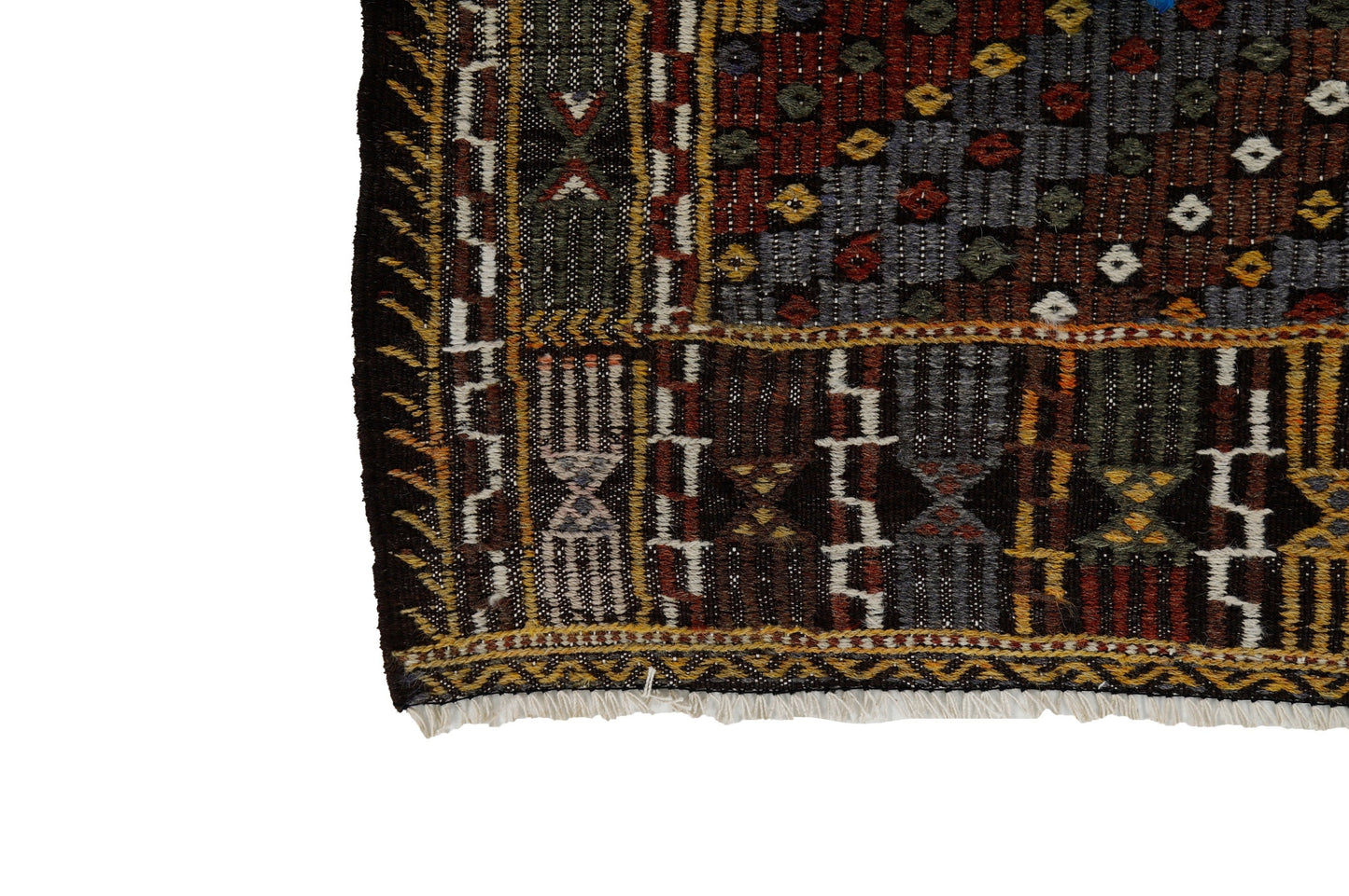 Blue Turkish Kilim, Vintage Kilim, Handmade Plaid Area Rug, Turkish Rug, Rug Kilim, Living Room Rug, Turkish Kilim Rug, Kilim Rug 6x9, 8054