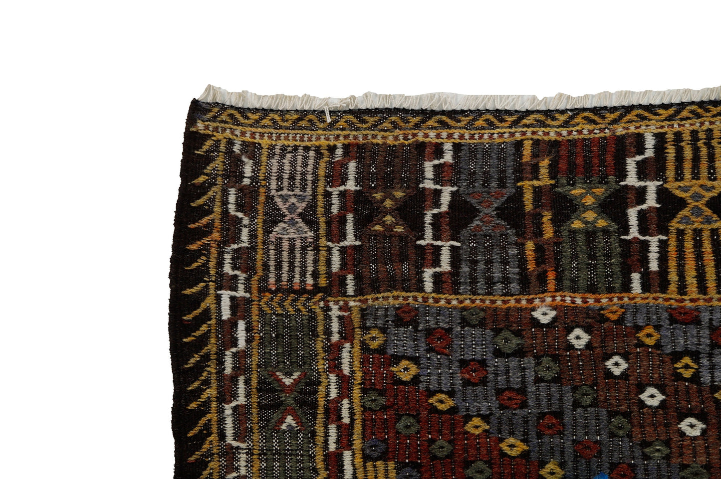 Blue Turkish Kilim, Vintage Kilim, Handmade Plaid Area Rug, Turkish Rug, Rug Kilim, Living Room Rug, Turkish Kilim Rug, Kilim Rug 6x9, 8054