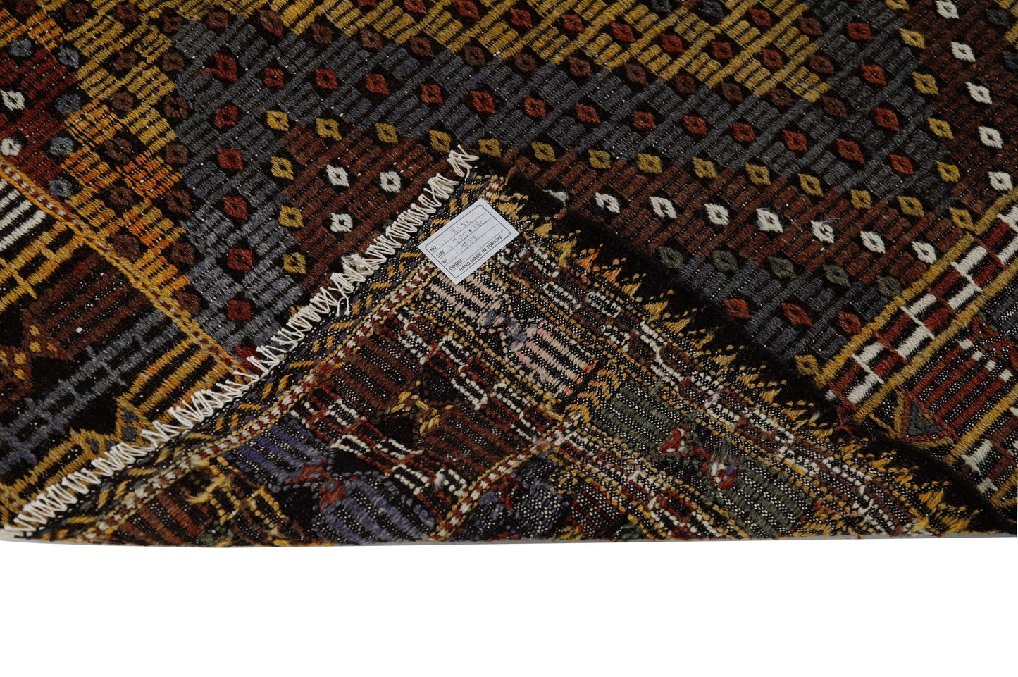 Blue Turkish Kilim, Vintage Kilim, Handmade Plaid Area Rug, Turkish Rug, Rug Kilim, Living Room Rug, Turkish Kilim Rug, Kilim Rug 6x9, 8054
