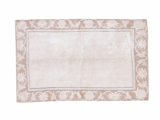 Vintage Handmade Rug, Turkish Oushak Rug, Area Unique Rug, Neutral Muted Rug, Coastal Decor, Turkey Rug, Rug 4x6, Vintage Carpet, 12302
