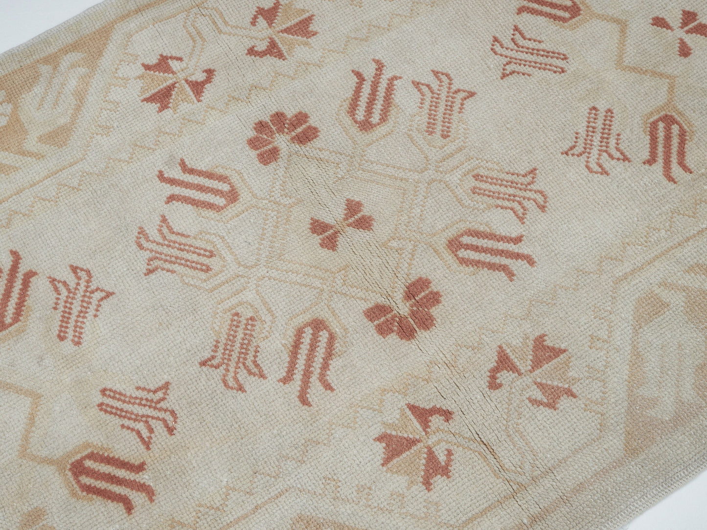 Oushak Rug, Area Rug, Vintage Rug, Handmade Rug, Turkish Rug, Neutral Rug, Scandinavian Rug, Living Room Rug, Turkey Rug, Rug 3x5, 12400