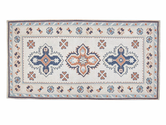 Turkish Rug, Handmade Rug, Vintage Rug, Oushak Rug, Area Rug, Neutral Rug,Office Rug, Carpet Rug, Turkish Carpet, Turkey Rug, Rug 3x5, 12355