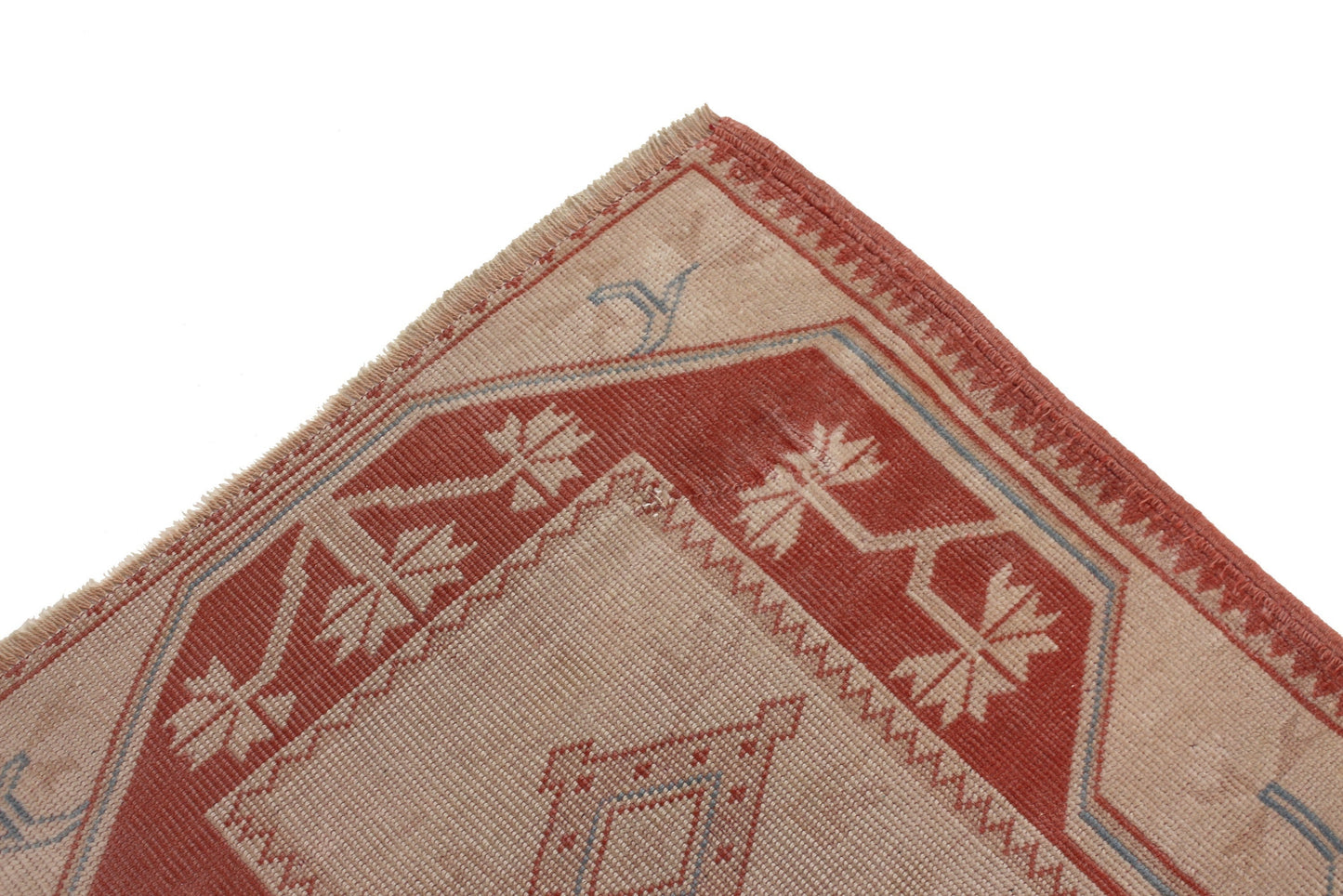 Turkish Rug Orange Beige 3x9, Hallway Kitchen Rug, Carpet Runner, Turkish Vintage Oushak Runner, Boho, 6131