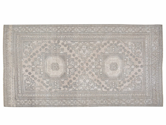 Vintage Handmade Rug, Turkish Oushak Area Rug, Neutral Floor Rug, Primitive Rug, Office Rug, Rug 4x7, Carpet Rug, Turkish Carpet, 12380