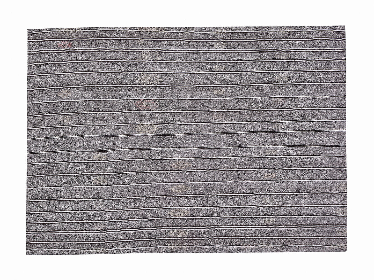 Turkish Vintage Handmade Kilim Rug, Area Unique Kilim Rug, Neutral Muted Rug, Bedroom Rug, Gray Rug, Kilim Rug 6x7, Coastal Decor, 12197