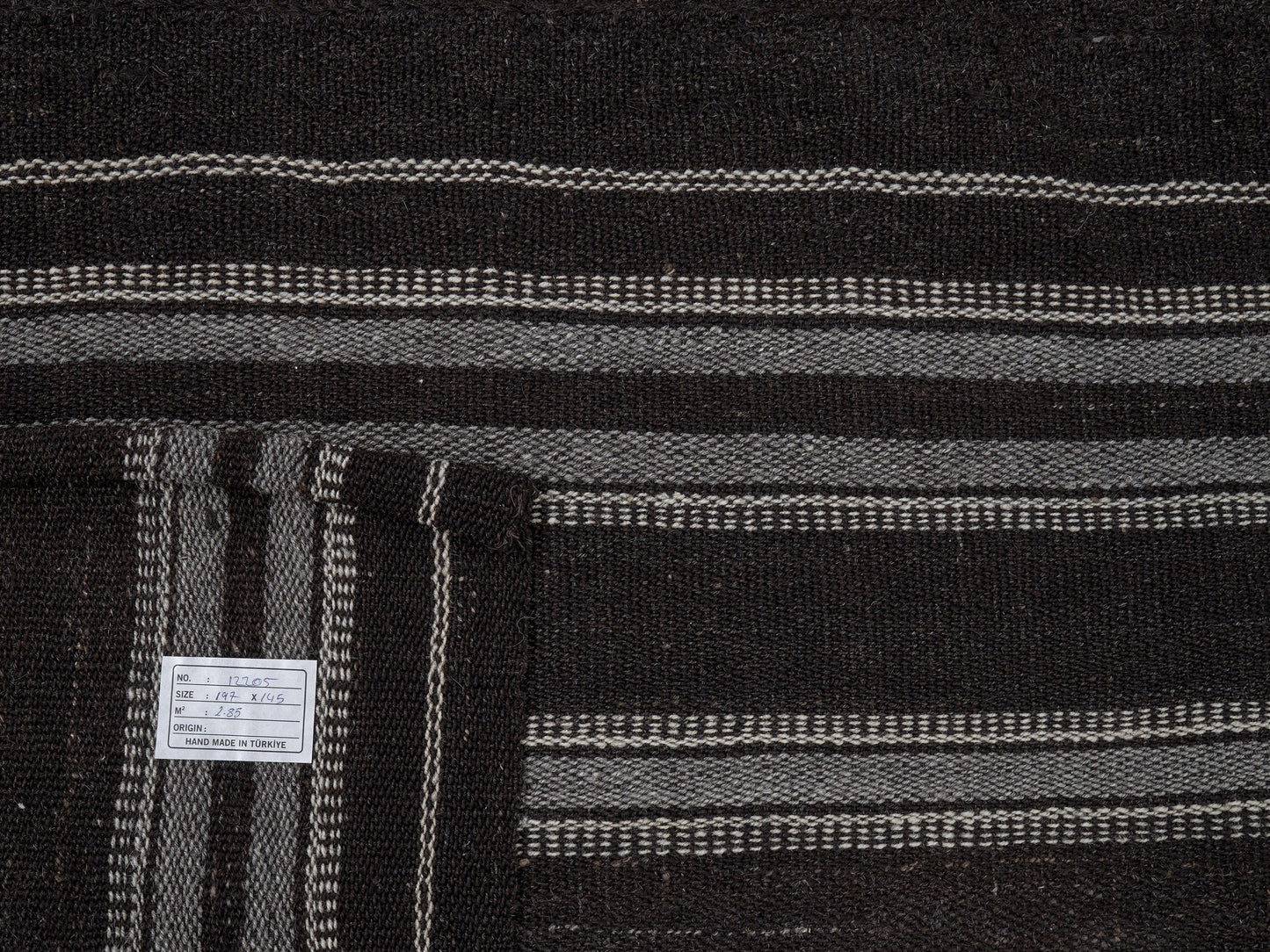 Handmade Kilim Rug, Area Kilim Rug, Turkish Kilim Rug, Vintage Kilim Rug, Neutral Striped Kilim Rug, Kilim Rug 5x7, Rug Kilim, 12205