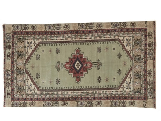 Primitive Anatolia Oushak Rug, Handmade Turkish Rug, Area Rug, 4x8 Rug, Vintage Rug, Carpet rug, Wool Rug, Rustic decor, Bedroom rug, 8899