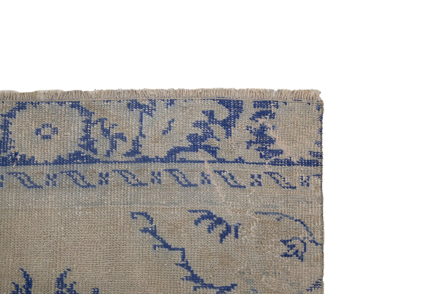 3x8 One of a kind Antique Kitchen Hallway Oushak Vintage Carpet Turkish Rug Runner, 7430