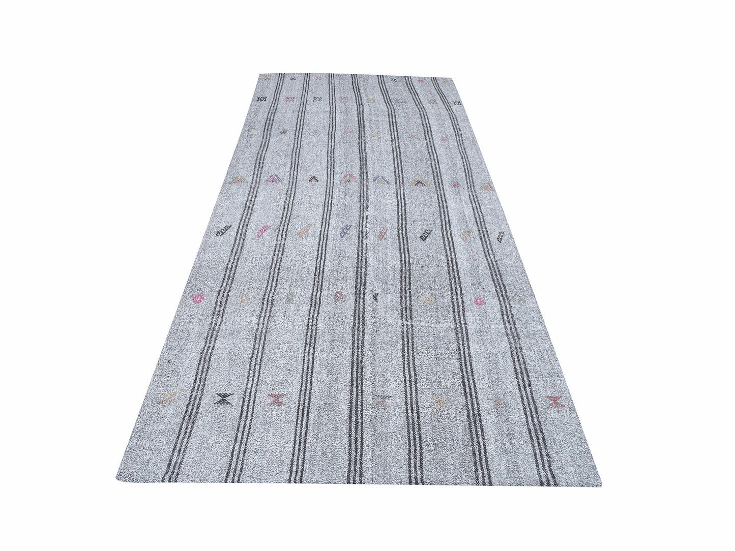 Vintage Runner, Handmade Runner Rug, Turkish Runner, Neutral Faded Rug, Kilim Runner, Long Runner, Runner Rug 4x9, Scandinavian Rug, 12224