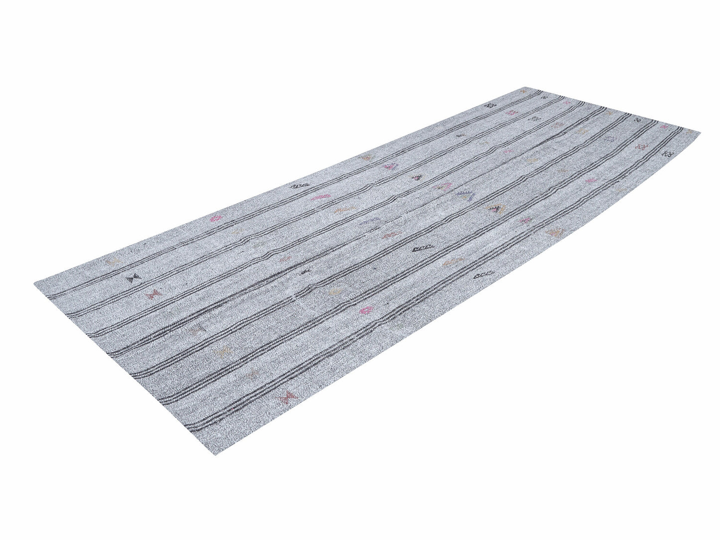 Vintage Runner, Handmade Runner Rug, Turkish Runner, Neutral Faded Rug, Kilim Runner, Long Runner, Runner Rug 4x9, Scandinavian Rug, 12224