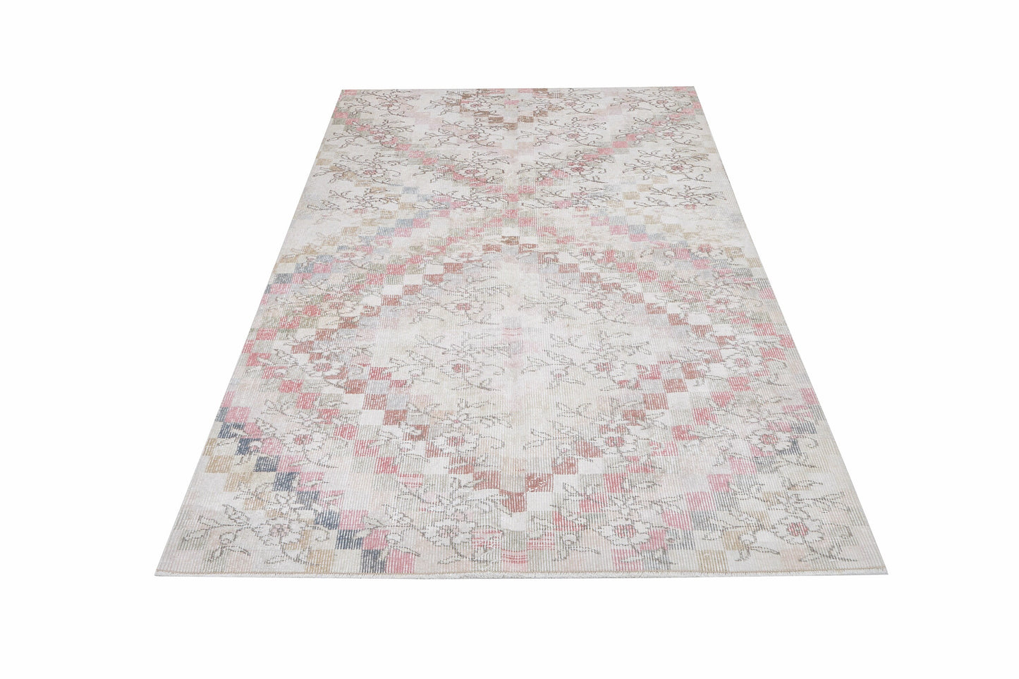 Handmade Area Rug, Turkish Vintage Rug, Oushak Unique Rug, Neutral Muted Rug, Bedroom Rug, Coastal Decor, Rug 4x8, Turkish Carpet, 12395