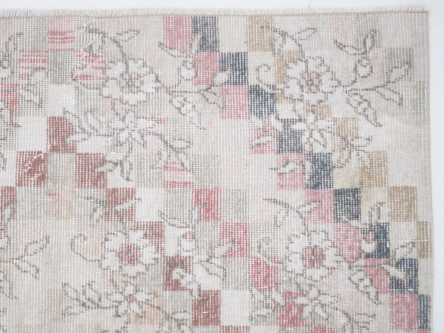 Handmade Area Rug, Turkish Vintage Rug, Oushak Unique Rug, Neutral Muted Rug, Bedroom Rug, Coastal Decor, Rug 4x8, Turkish Carpet, 12395