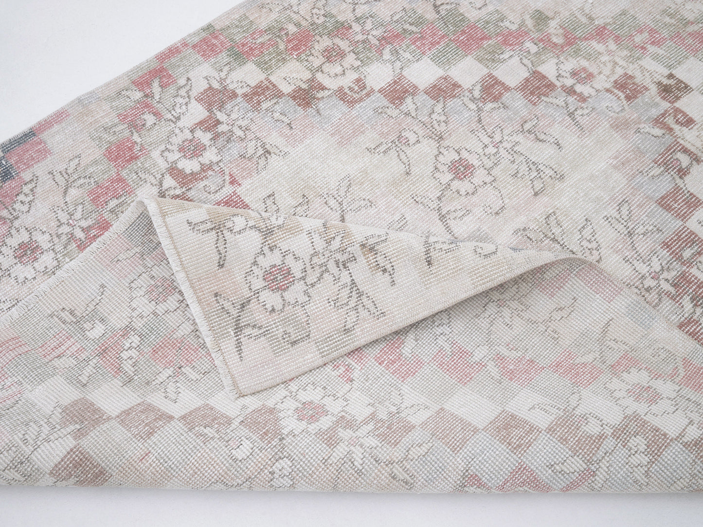 Handmade Area Rug, Turkish Vintage Rug, Oushak Unique Rug, Neutral Muted Rug, Bedroom Rug, Coastal Decor, Rug 4x8, Turkish Carpet, 12395