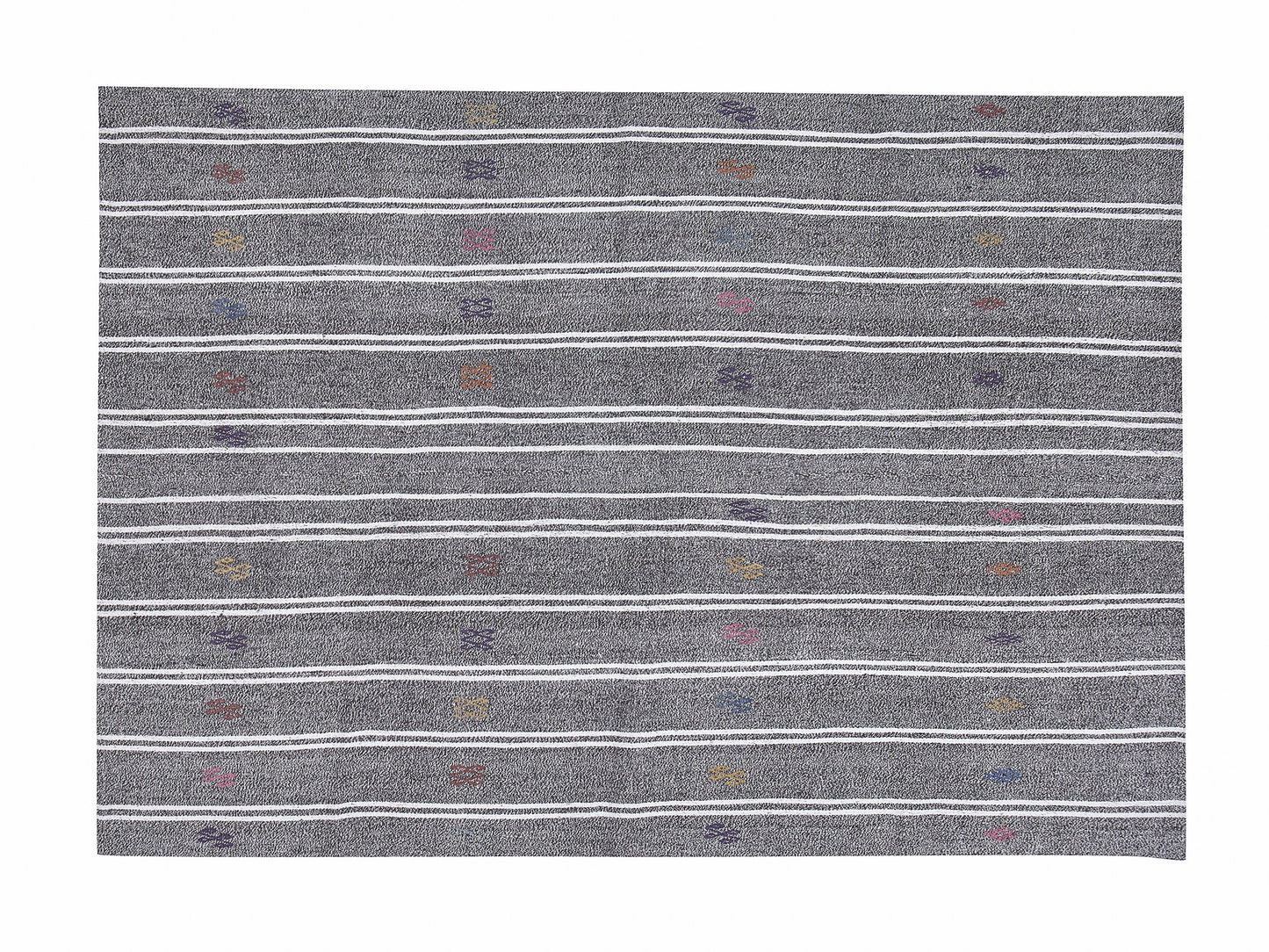 Vintage Kilim, Area Kilim Rug, Turkish Kilim, Handmade Unique Kilim Rug, Striped Rug, Gray Rug, Bedroom Rug, Rug Kilim, Kilim Rug 6x7, 12175
