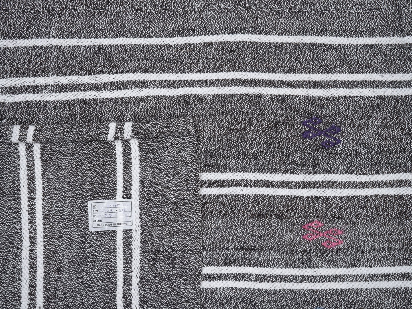 Vintage Kilim, Area Kilim Rug, Turkish Kilim, Handmade Unique Kilim Rug, Striped Rug, Gray Rug, Bedroom Rug, Rug Kilim, Kilim Rug 6x7, 12175