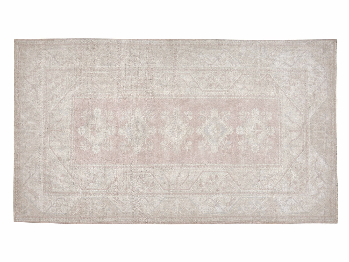 Turkish Oushak Rug, Vintage Handmade Area Rug, Neutral Muted Rug, Scandinavian Rug, Turkey Rug, Vintage Carpet, Rug 5x8, Carpet Rug, 12470