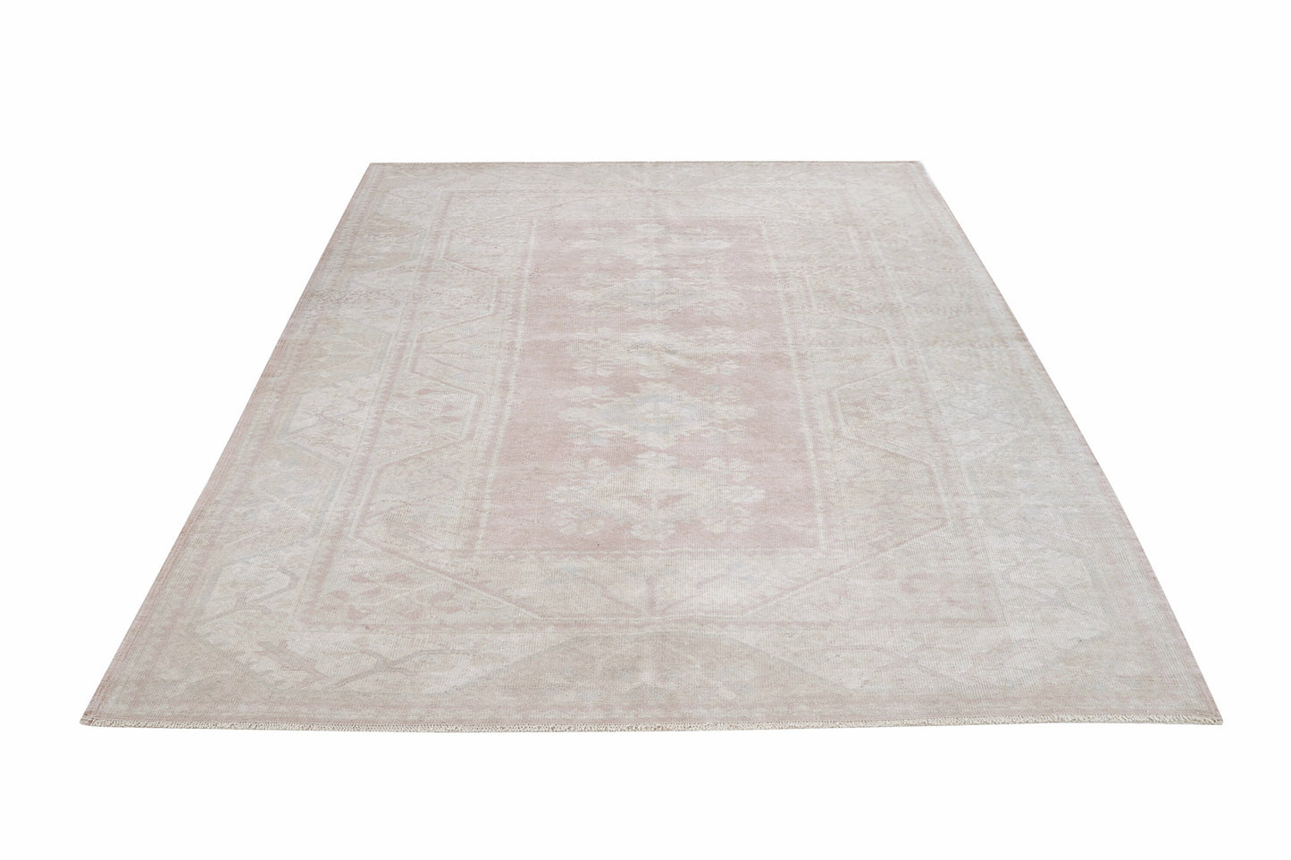 Turkish Oushak Rug, Vintage Handmade Area Rug, Neutral Muted Rug, Scandinavian Rug, Turkey Rug, Vintage Carpet, Rug 5x8, Carpet Rug, 12470