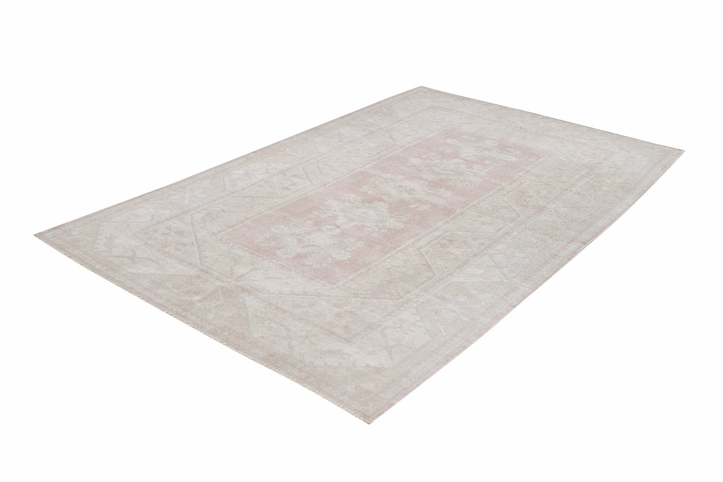 Turkish Oushak Rug, Vintage Handmade Area Rug, Neutral Muted Rug, Scandinavian Rug, Turkey Rug, Vintage Carpet, Rug 5x8, Carpet Rug, 12470
