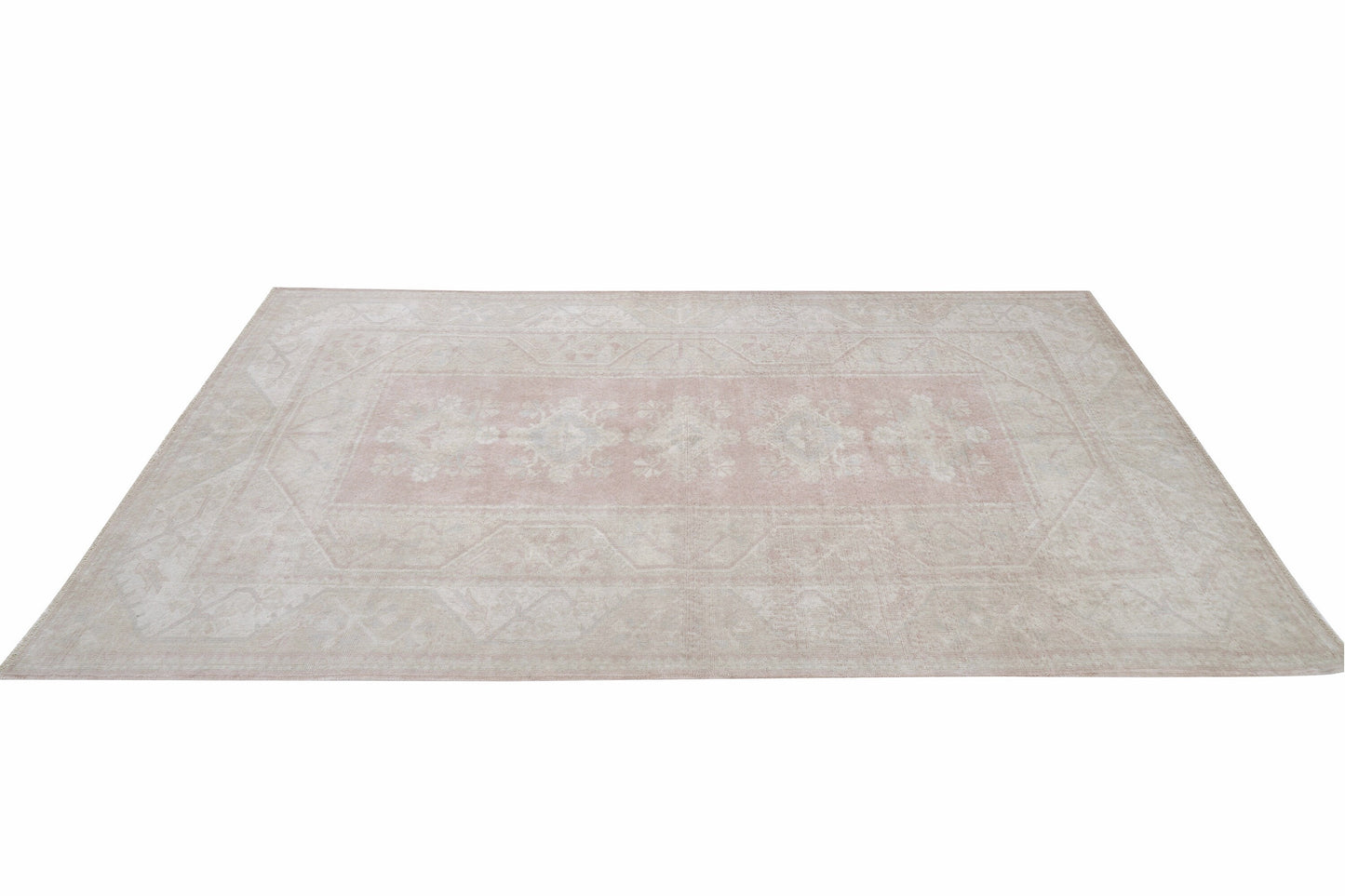Turkish Oushak Rug, Vintage Handmade Area Rug, Neutral Muted Rug, Scandinavian Rug, Turkey Rug, Vintage Carpet, Rug 5x8, Carpet Rug, 12470