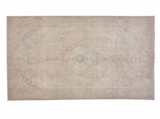 Vintage Rug, Handmade Rug, Turkish Rug, Oushak Rug, Area Rug, Scandinavian Rug, Beige Rug, Carpet Rug, Turkish Carpet, Rug 6x10, 12482