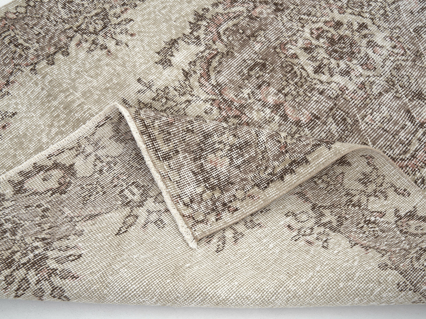 Handmade Area Rug, Turkish Vintage Rug, Oushak Faded Rug, Neutral Unique Rug, Scandinavian Rug, Turkish Carpet, Rug 4x7, Turkey Rug, 12093