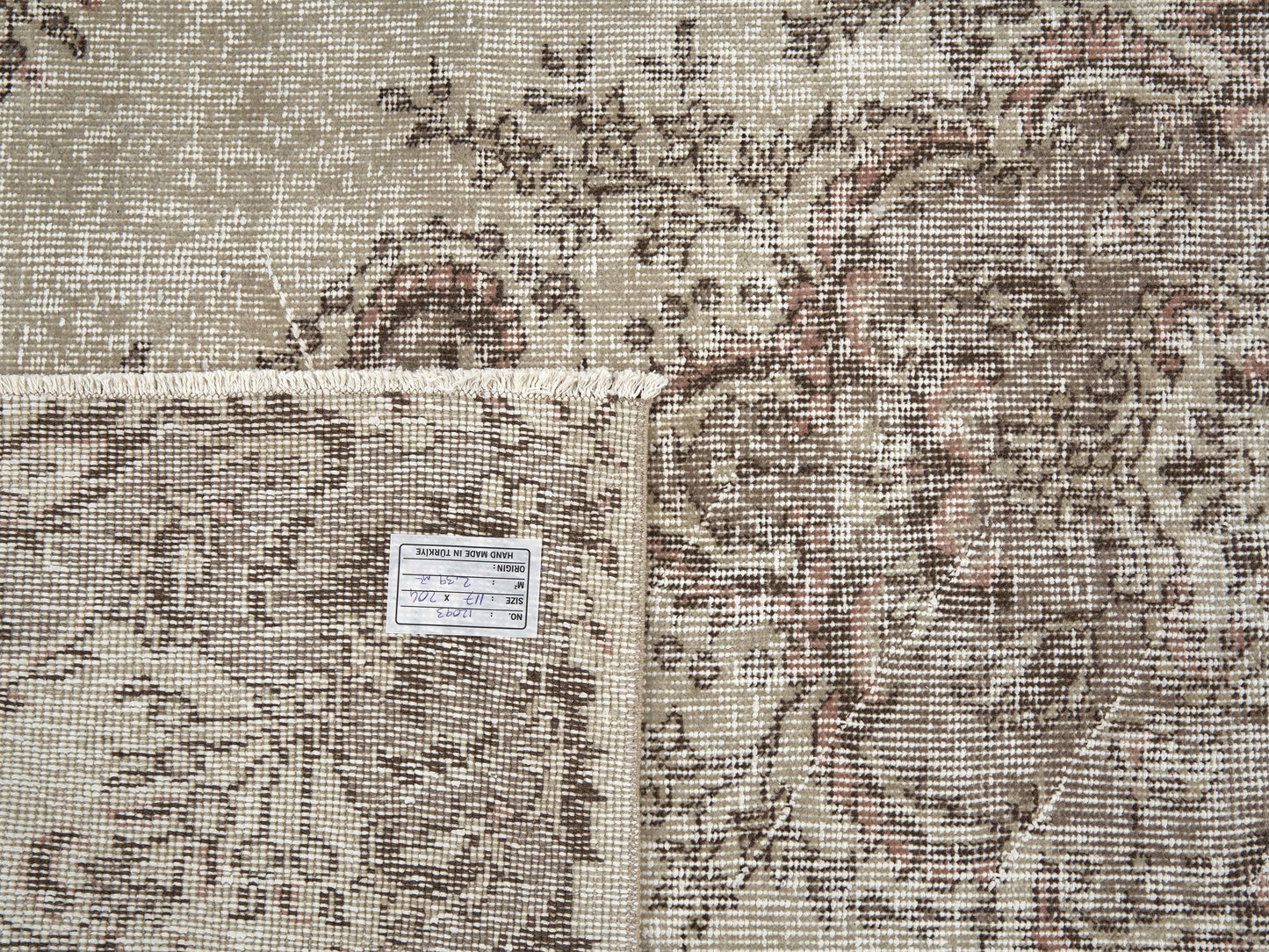 Handmade Area Rug, Turkish Vintage Rug, Oushak Faded Rug, Neutral Unique Rug, Scandinavian Rug, Turkish Carpet, Rug 4x7, Turkey Rug, 12093