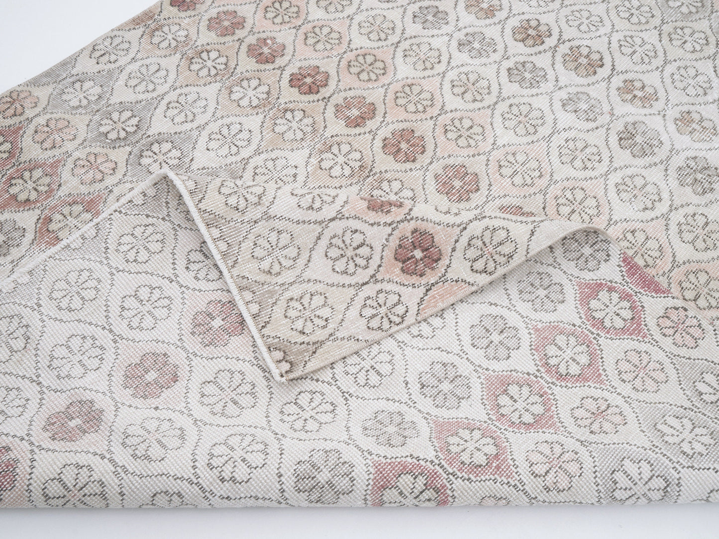 Turkish Vintage Oushak Rug, Handmade Unique Rug, Neutral Area Rug, Carpet Rug, Living Room Rug, Gray Rug, Scandinavian Rug, Rug 5x9, 12338